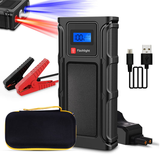 Booster de Batterie Voiture 20000mAh – Démarreur Portable 12V, Power Bank USB, Lampe LED d’Urgence 🚗🔋