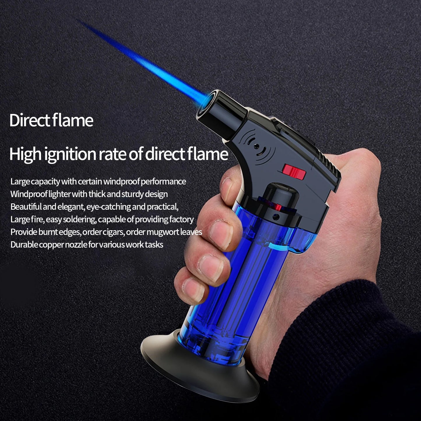 Chalumeau de Cuisine Rechargeable Hengchen | Flamme Réglable | Crème Brûlée, Soudure, Briquet